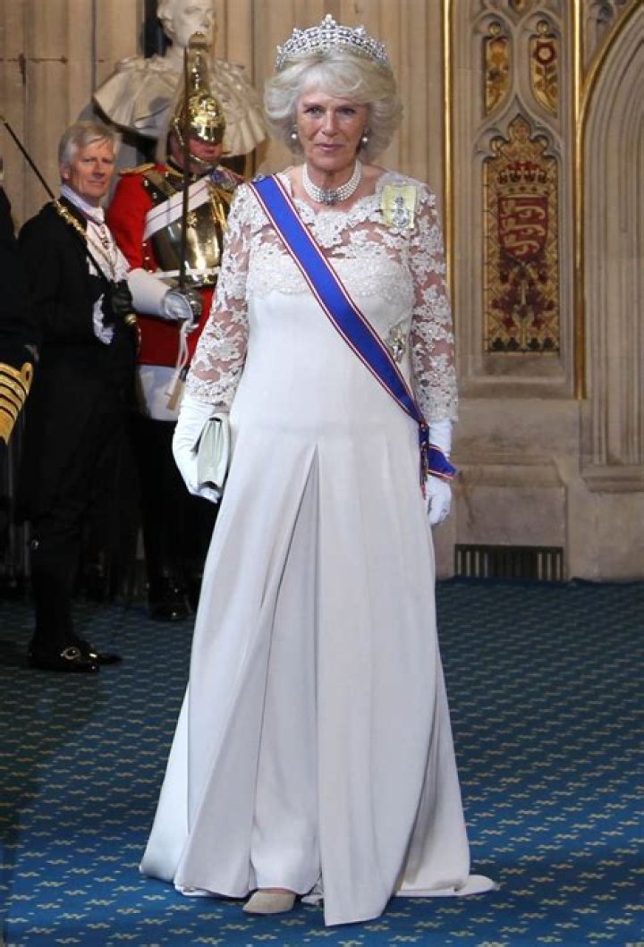 Duchess Camilla in white Bruce Oldfield: appropriate or corpse-bridey?