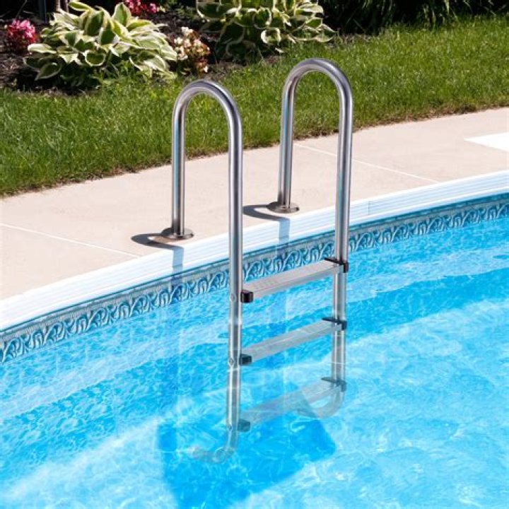 How do you attach a pool ladder to a deck?