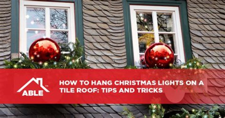 How do you attach Christmas lights to a tile roof?