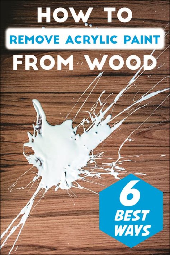 How do you remove acrylic paint from varnished wood?