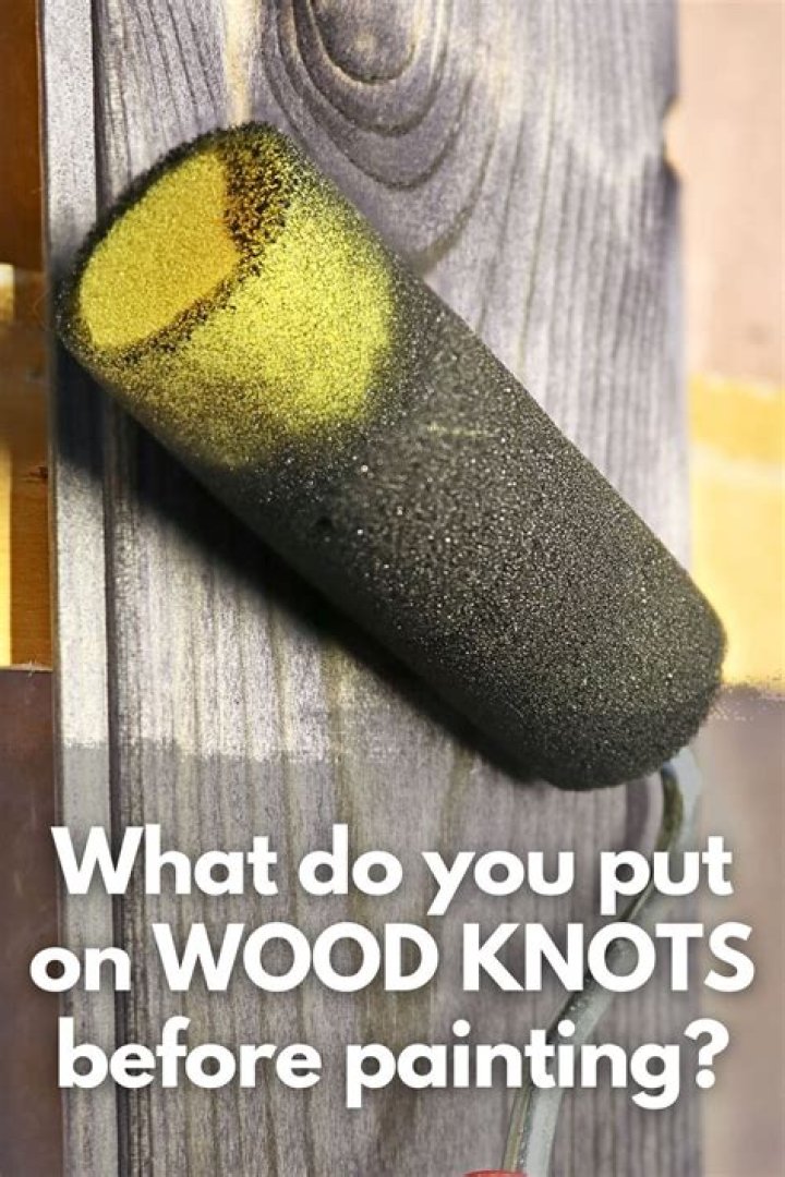 How do you treat pine knots before painting?