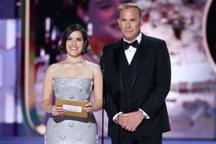 Kevin Costner dryly recited America Ferrera’s Barbie monologue at the Globes