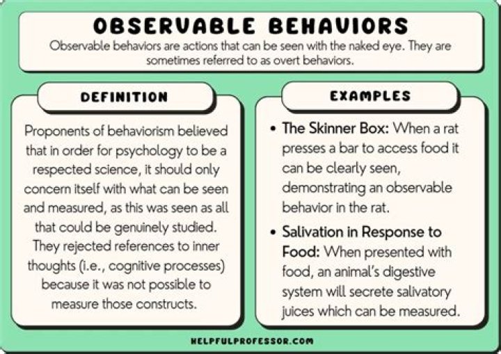 What are observable Behaviours?