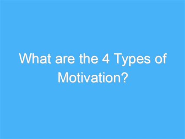What are the 4 types of motivation?
