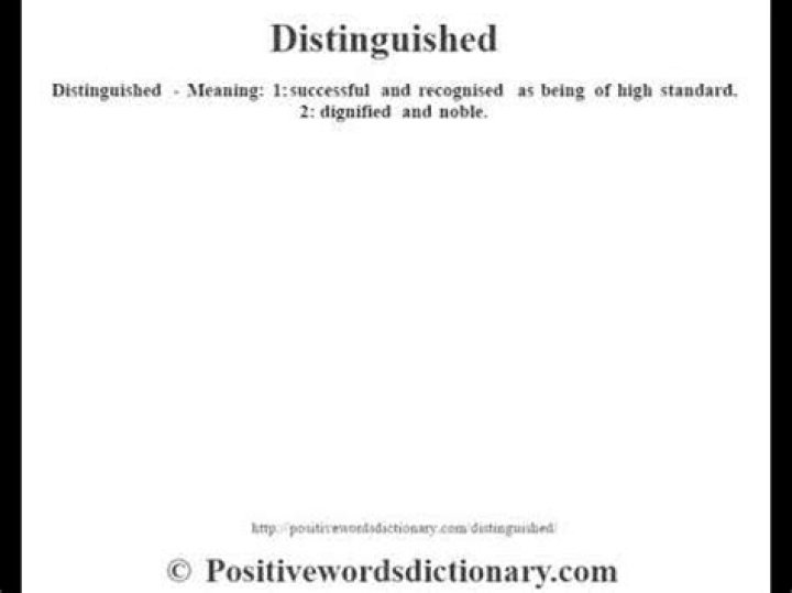 What does distinguished by mean in Lexis?