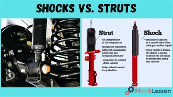 What is the difference between a strut and a shock?