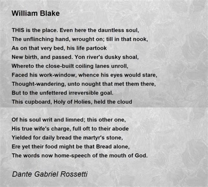 What is the most famous poem by William Blake?