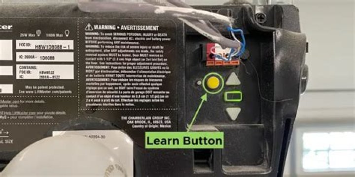Where is the Learn button on a LiftMaster 8500?